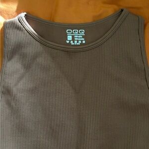 Ribbed Tank Bodysuit in Brown - OQQ